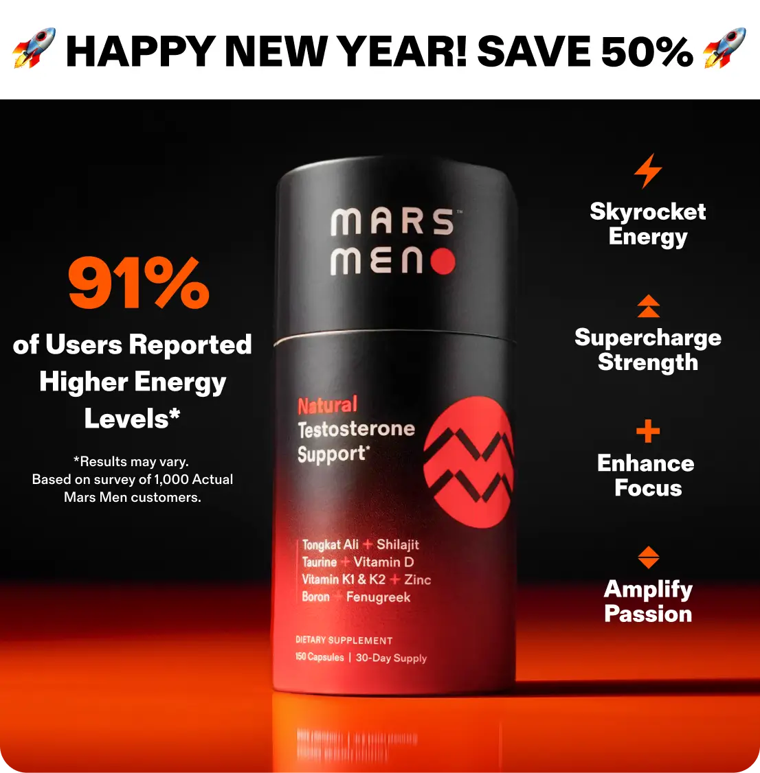 Natural Testosterone Support | Mars Men