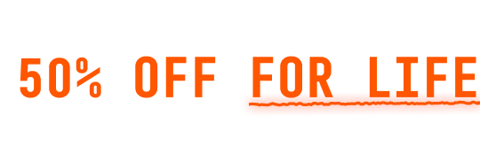 50% off discount badge